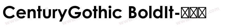 CenturyGothic BoldIt字体转换
